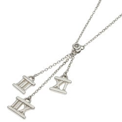 Tiffany Atlas 3 Symbols 1P Diamond Necklace Silver Women's