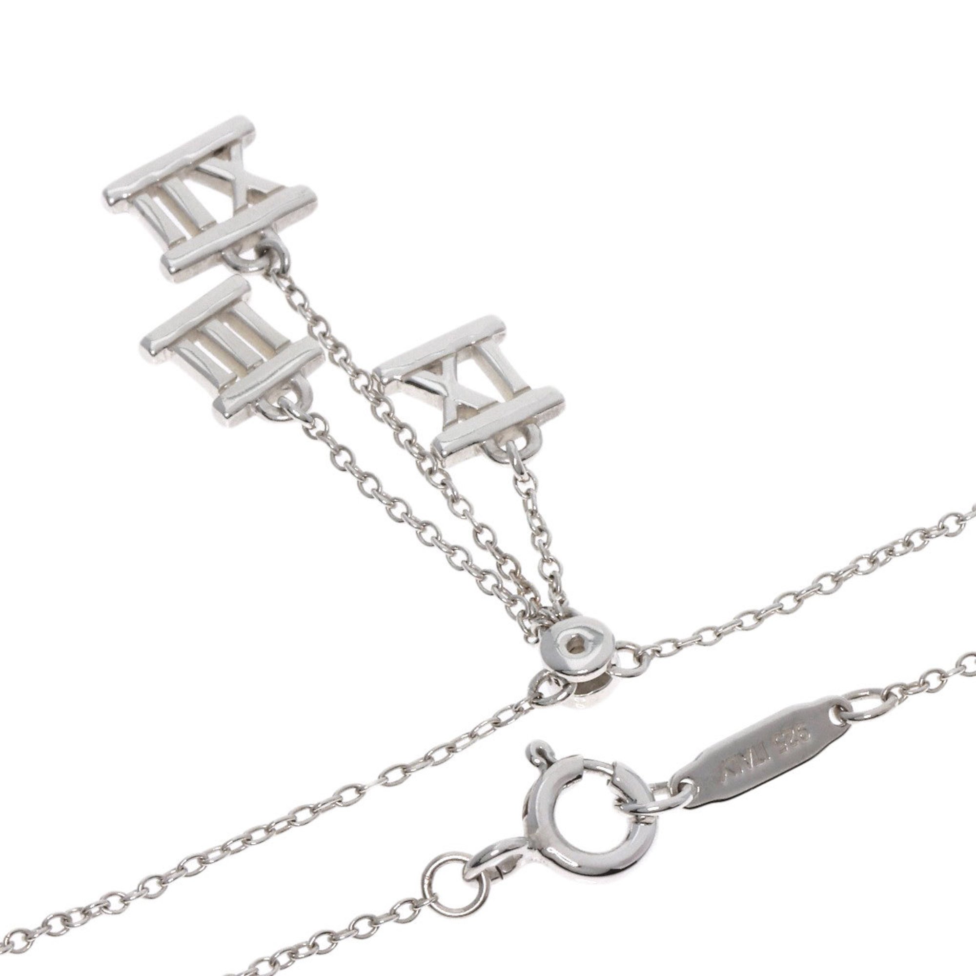 Tiffany Atlas 3 Symbols 1P Diamond Necklace Silver Women's
