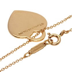 Tiffany Return to Heart Diamond Necklace K18 Pink Gold Women's