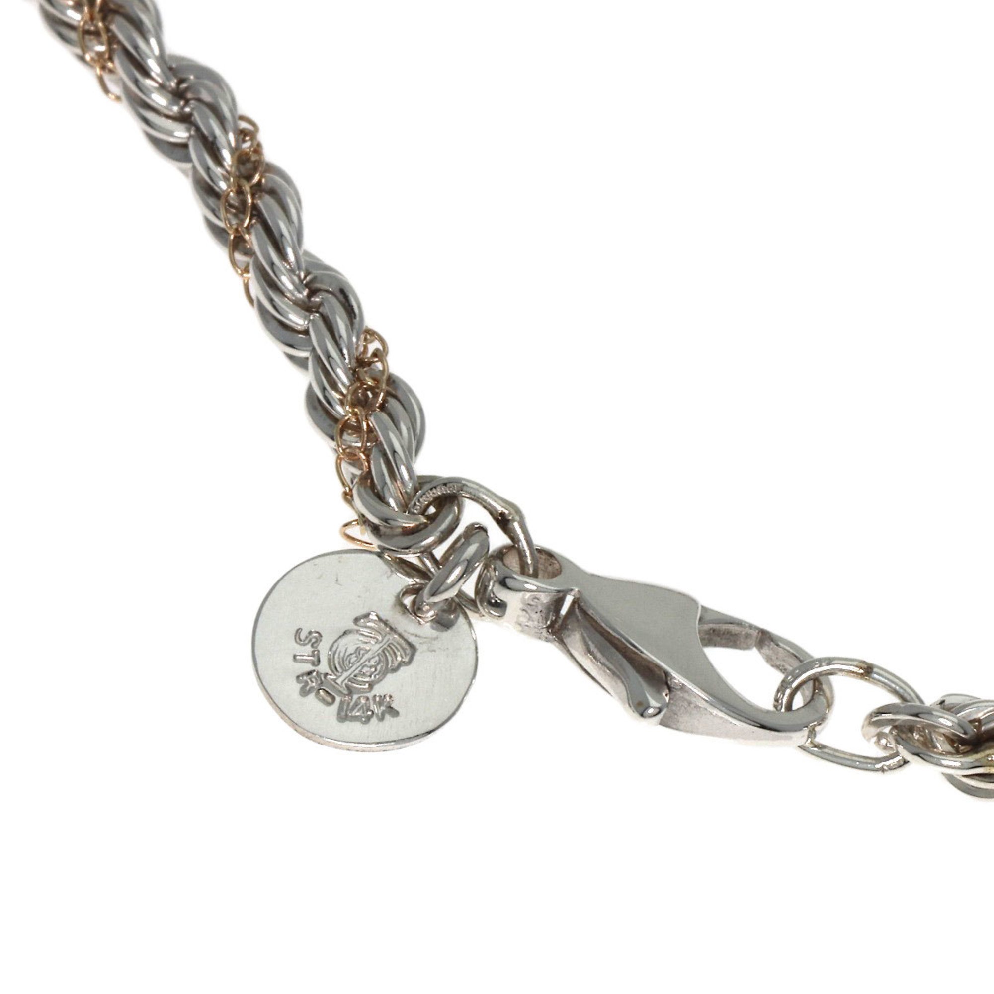 Tiffany Twisted Rope Bracelet Silver K14YG Women's