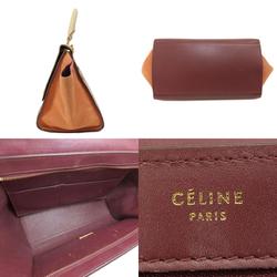 Celine Trapeze Handbag Leather Suede Women's