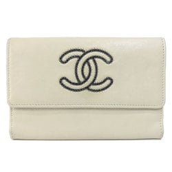 Chanel Coco Mark Long Wallet Leather Women's