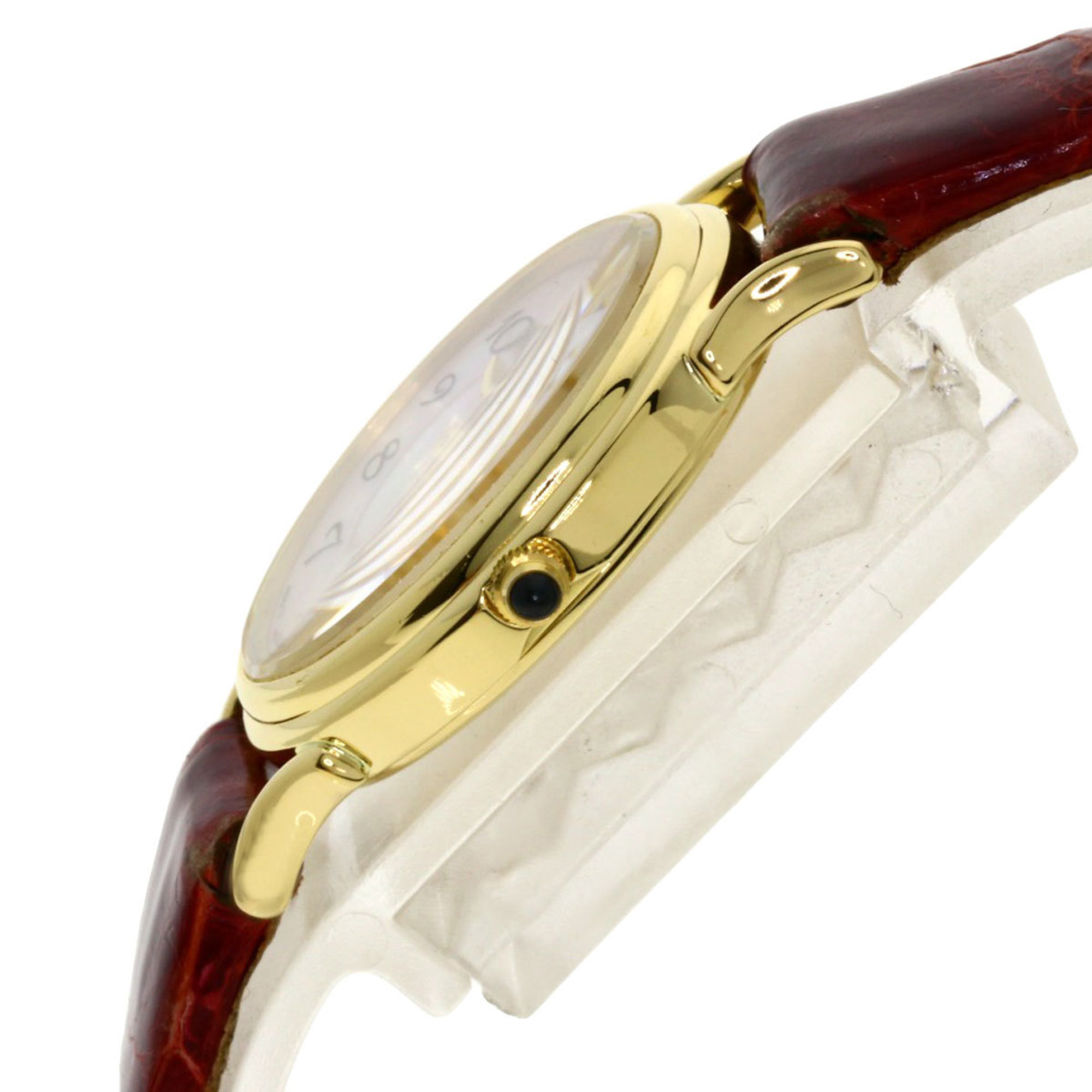 Seiko SWDB002 1F20-5180 Exceline Watch K18 Yellow Gold Leather Women's