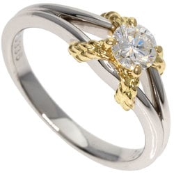 Christian Dior Dior Diamond Ring Platinum PT900 K18YG Women's