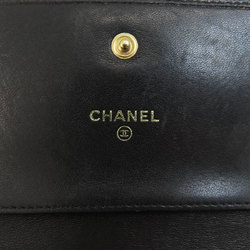 Chanel Coco Mark Bi-fold Wallet Caviar Skin Women's