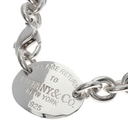 Tiffany Return to Oval Tag Necklace Silver Women's