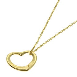 Tiffany Heart Necklace K18 Yellow Gold Women's