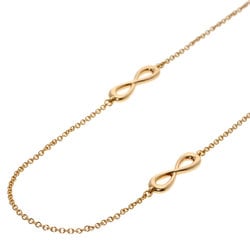 Tiffany Infinity Endless Necklace K18 Pink Gold Women's