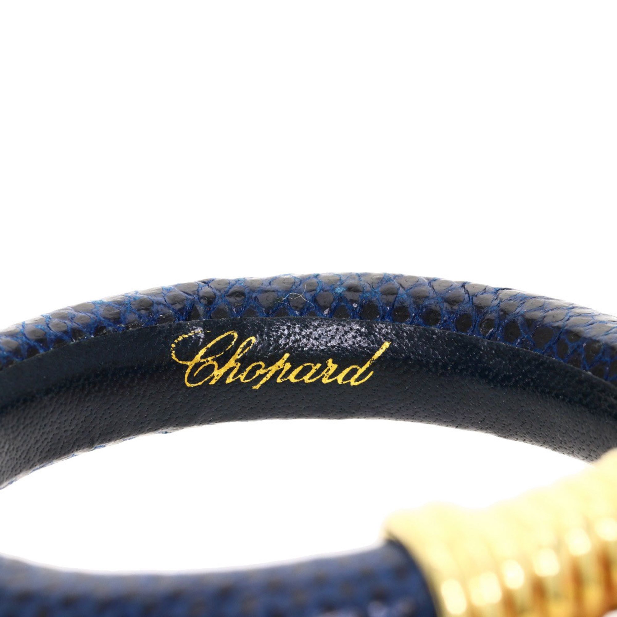 Chopard 10 5226 Happy Diamond Snake Watch, 18K Yellow Gold, Leather, Women's