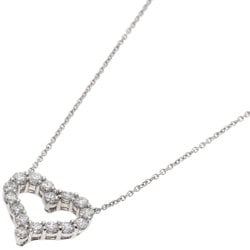 Tiffany Sentimental Heart Diamond Necklace Platinum PT950 Women's