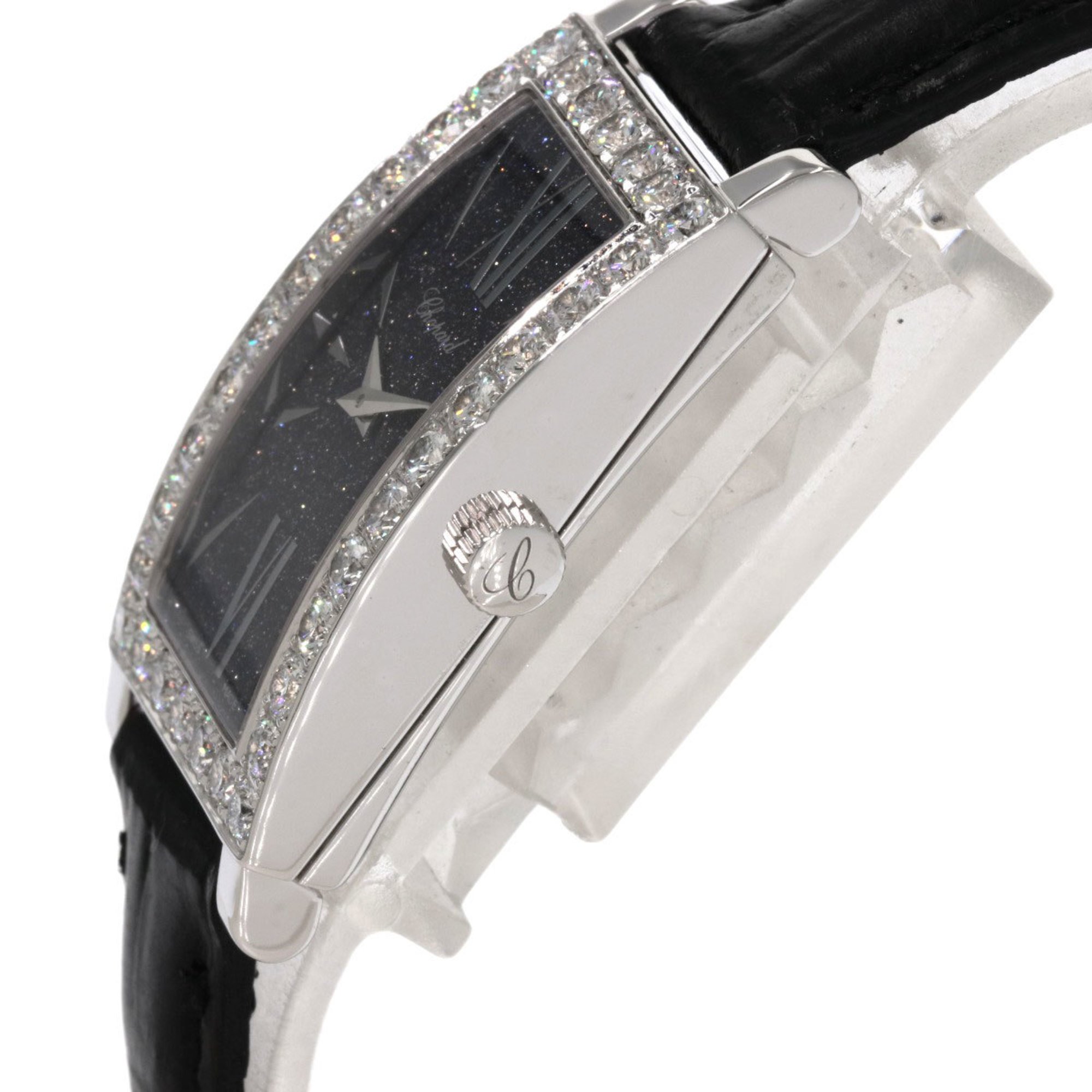 Chopard 13 6973.20 Classic Diamond Watch, K18 White Gold, Leather, Women's