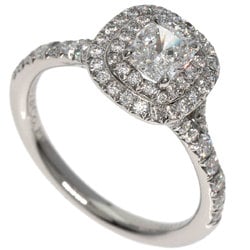 Tiffany Soleste cushion cut diamond ring in platinum PT950 for women