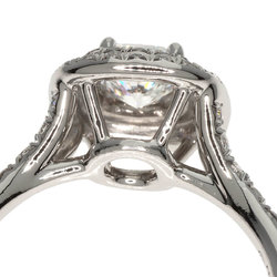 Tiffany Soleste cushion cut diamond ring in platinum PT950 for women