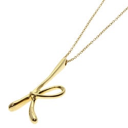 Tiffany Initial K Large Necklace K18 Yellow Gold Women's