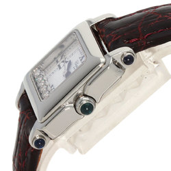 Chopard 27 8892-23 Happy Sport Watch Stainless Steel Leather Ladies