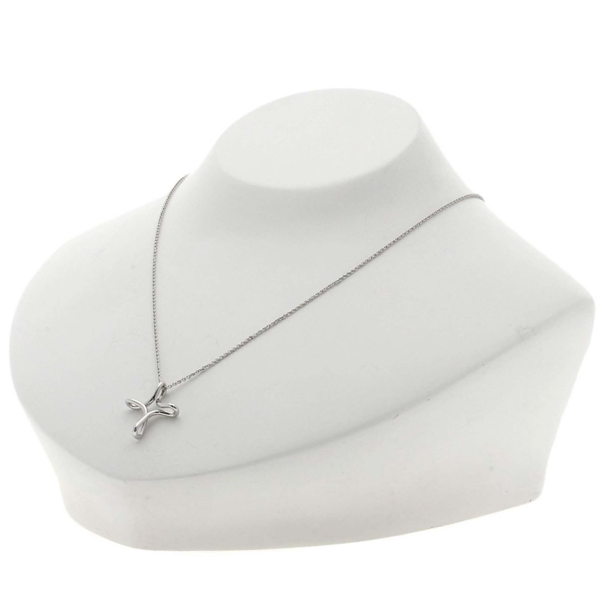 Tiffany Infinity Cross Necklace Platinum PT950 Women's