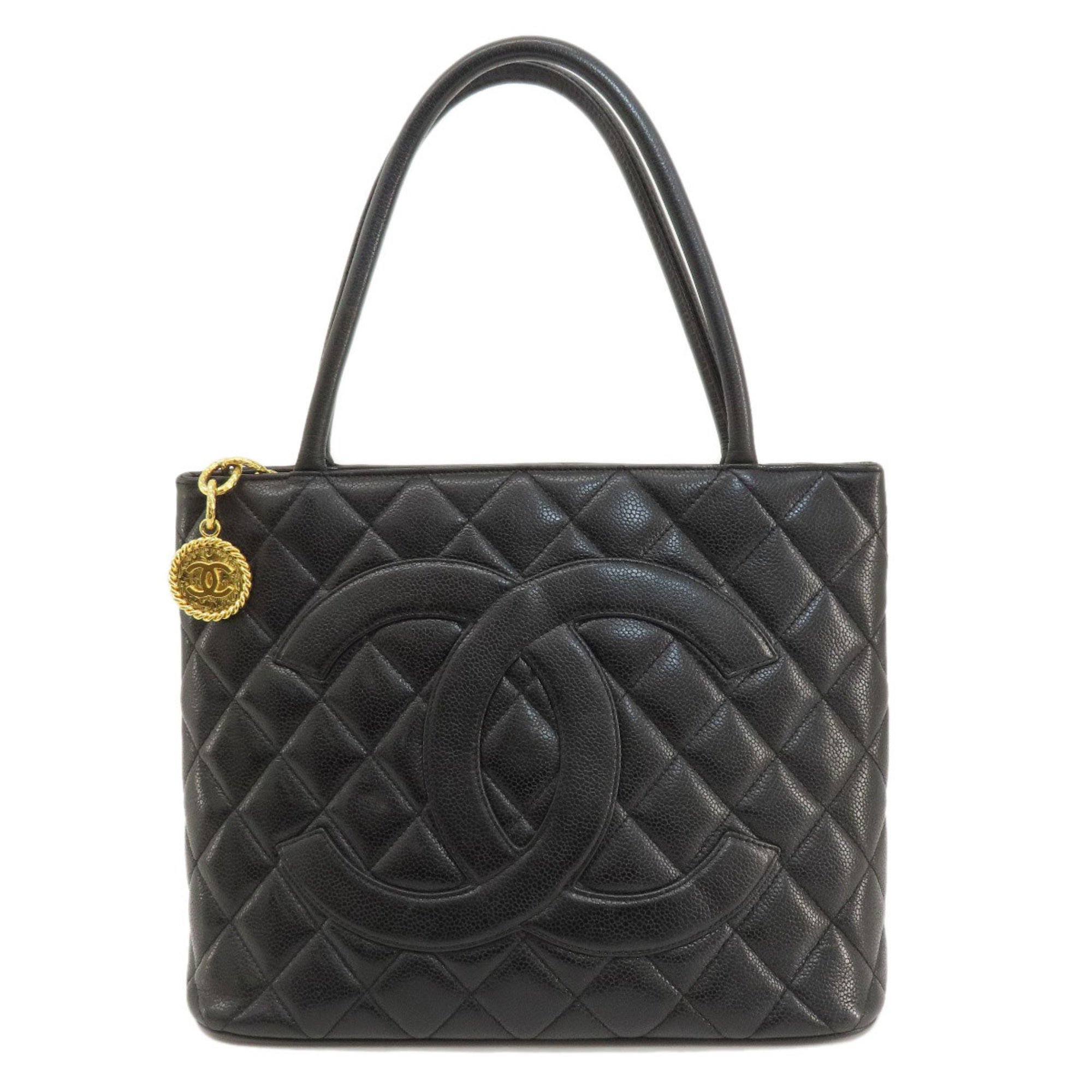 Chanel Reproduction Tote Bag Caviar Skin Women's