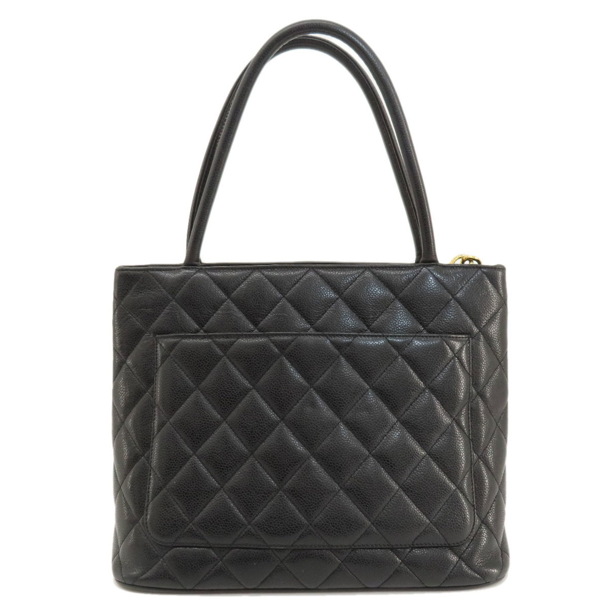 Chanel Reproduction Tote Bag Caviar Skin Women's