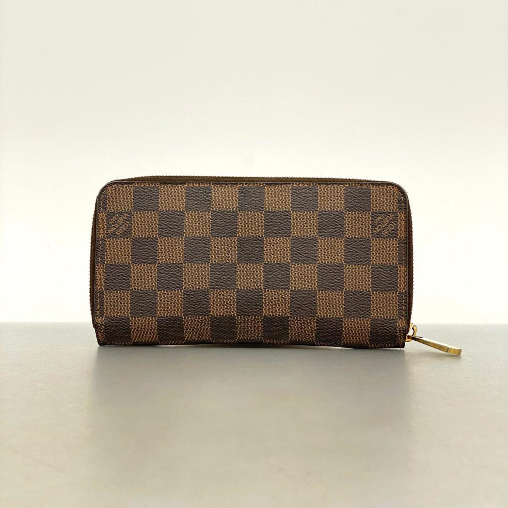 Louis Vuitton Long Wallet Damier Zippy N60015 Ebene Men's Women's