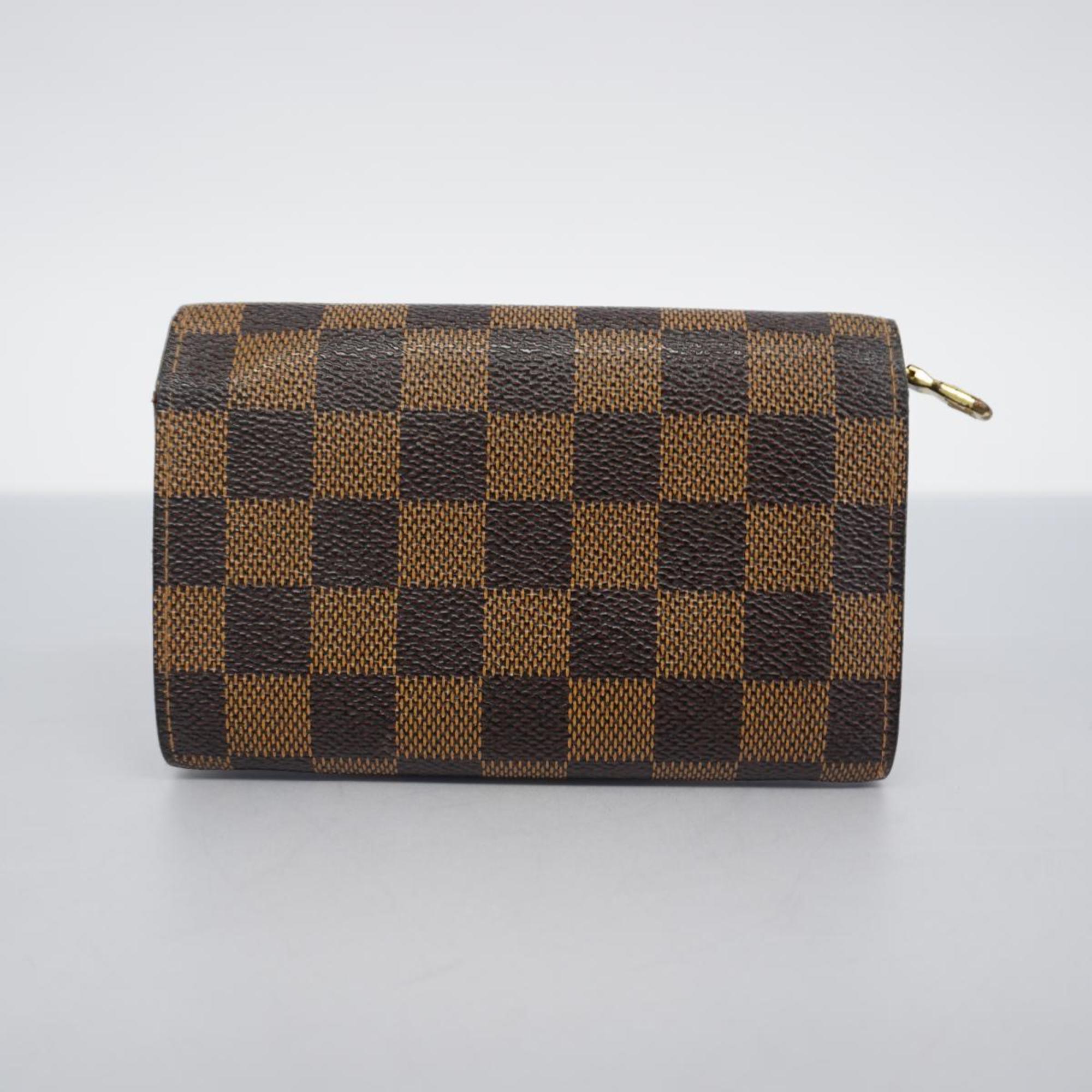 Louis Vuitton Wallet Damier Porte Monnaie Biet Tresor N61730 Ebene Men's Women's