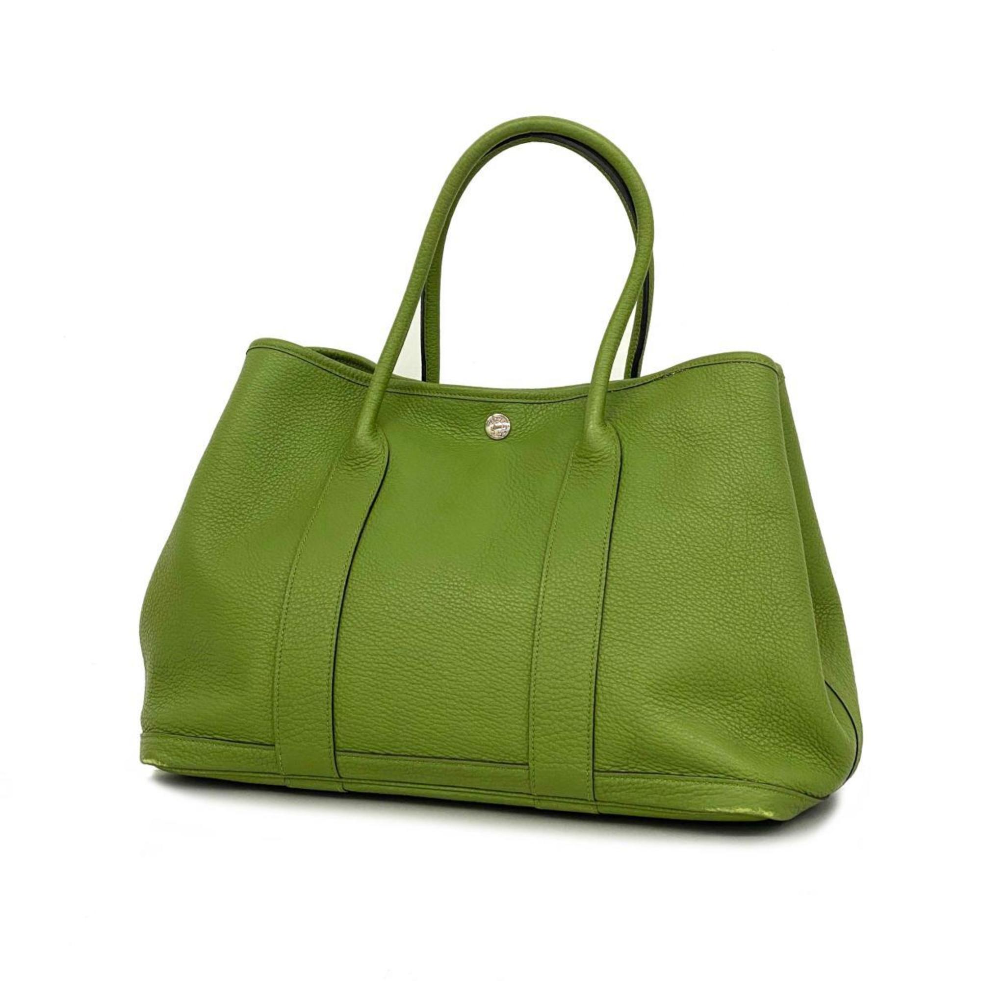 Hermes Tote Bag Garden PM □M Engraved Negonda Pleurs Women's