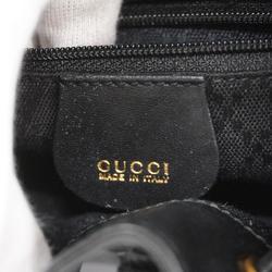 Gucci Backpack Bamboo 003 1705 0030 Leather Black Women's