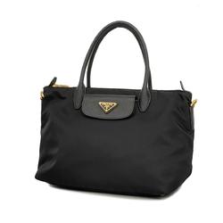 Prada handbag saffiano nylon black ladies