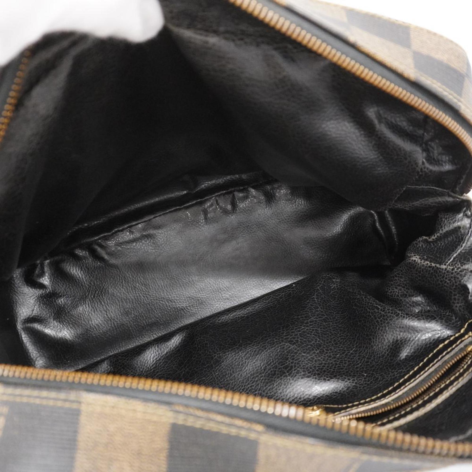 Fendi handbag leather brown black ladies