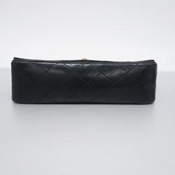 Chanel Shoulder Bag Matelasse Chain Lambskin Black Women's