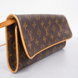 Louis Vuitton Shoulder Bag Monogram Pochette Twin GM M51852 Brown Women's