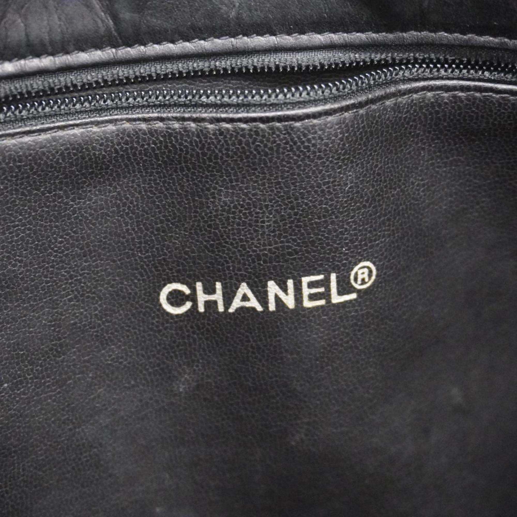 Chanel Shoulder Bag Matelasse Chain Lambskin Black Women's