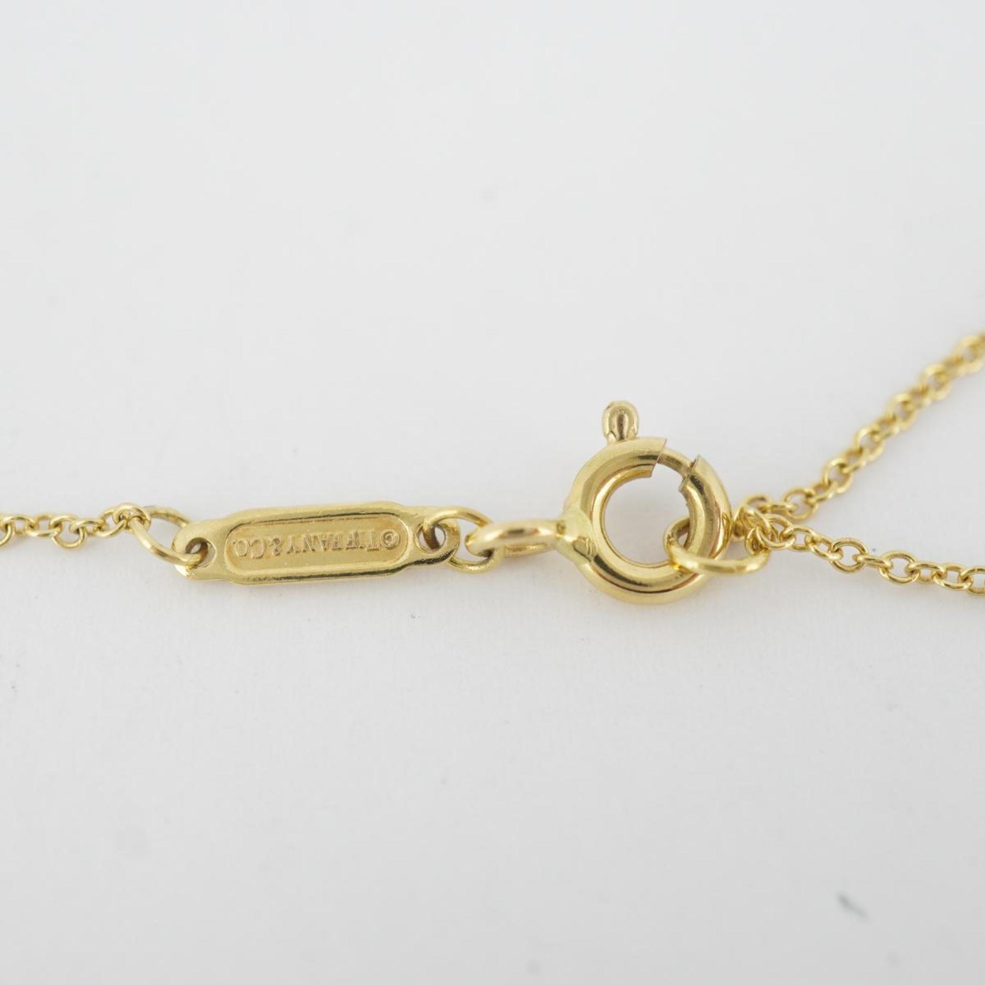 Tiffany Necklace T Smile K18YG Yellow Gold Ladies