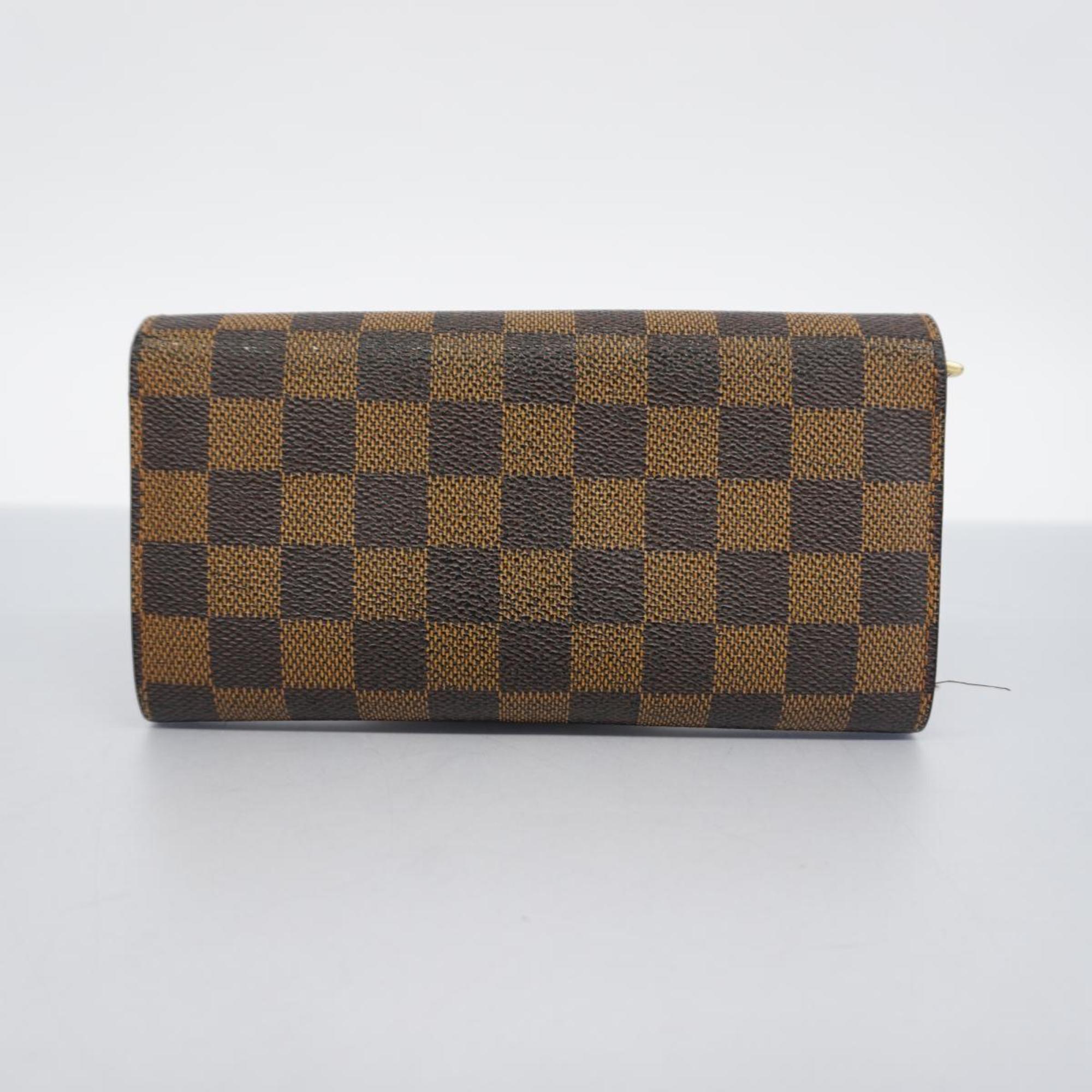 Louis Vuitton Long Wallet Damier Portefeuille Sarah N61734 Ebene Ladies