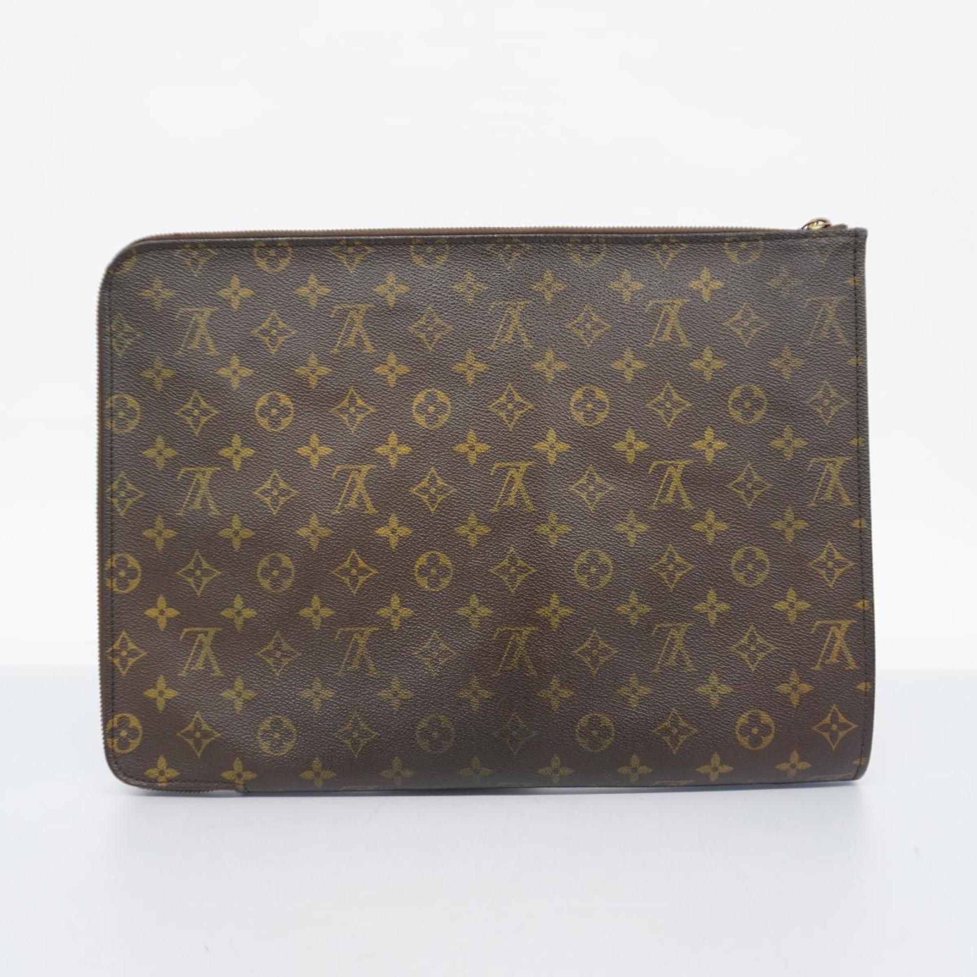 Louis Vuitton Clutch Bag Monogram Poche Document M53456 Brown Men's