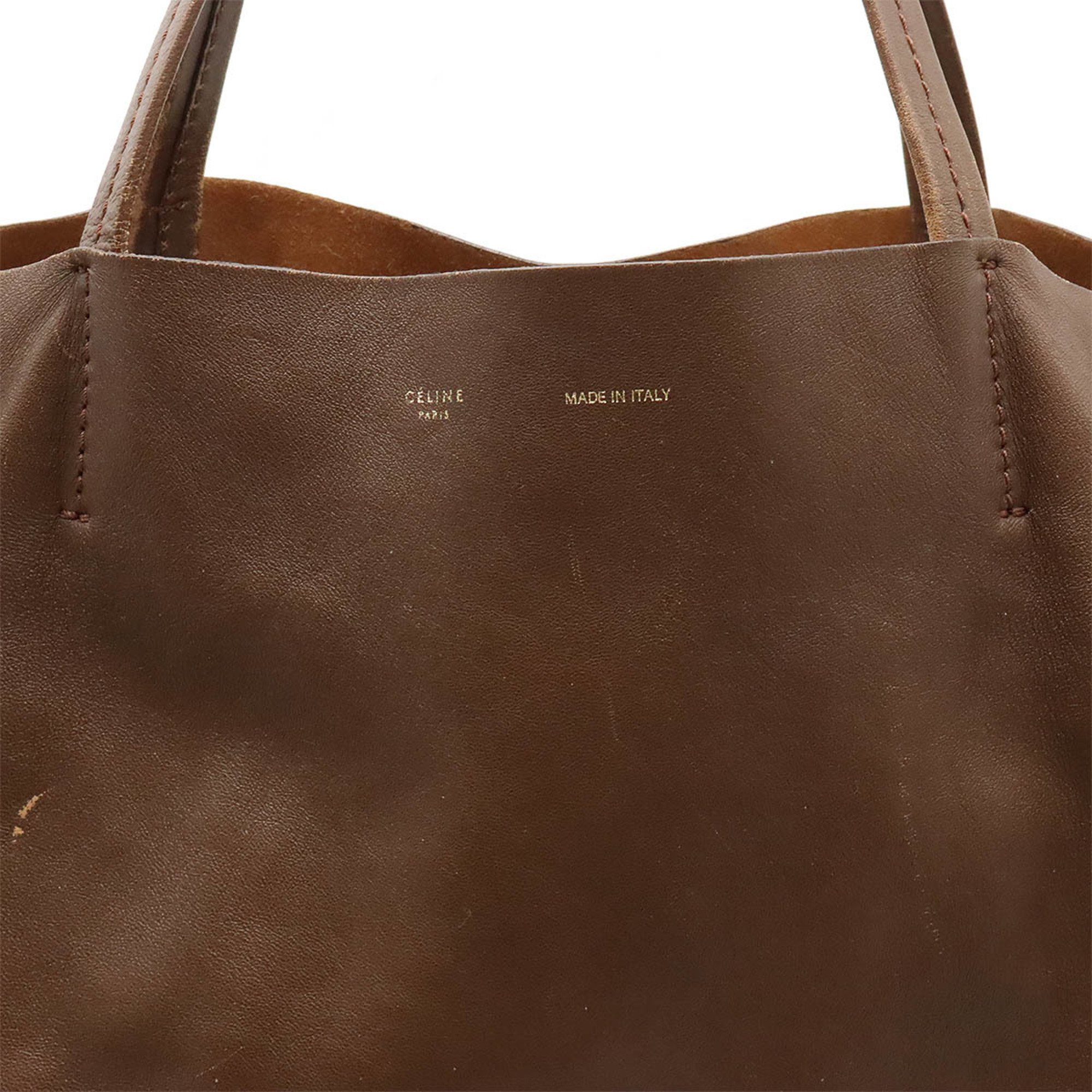 Celine Leather Shoulder Bag,Tote Bag Blue,Brown