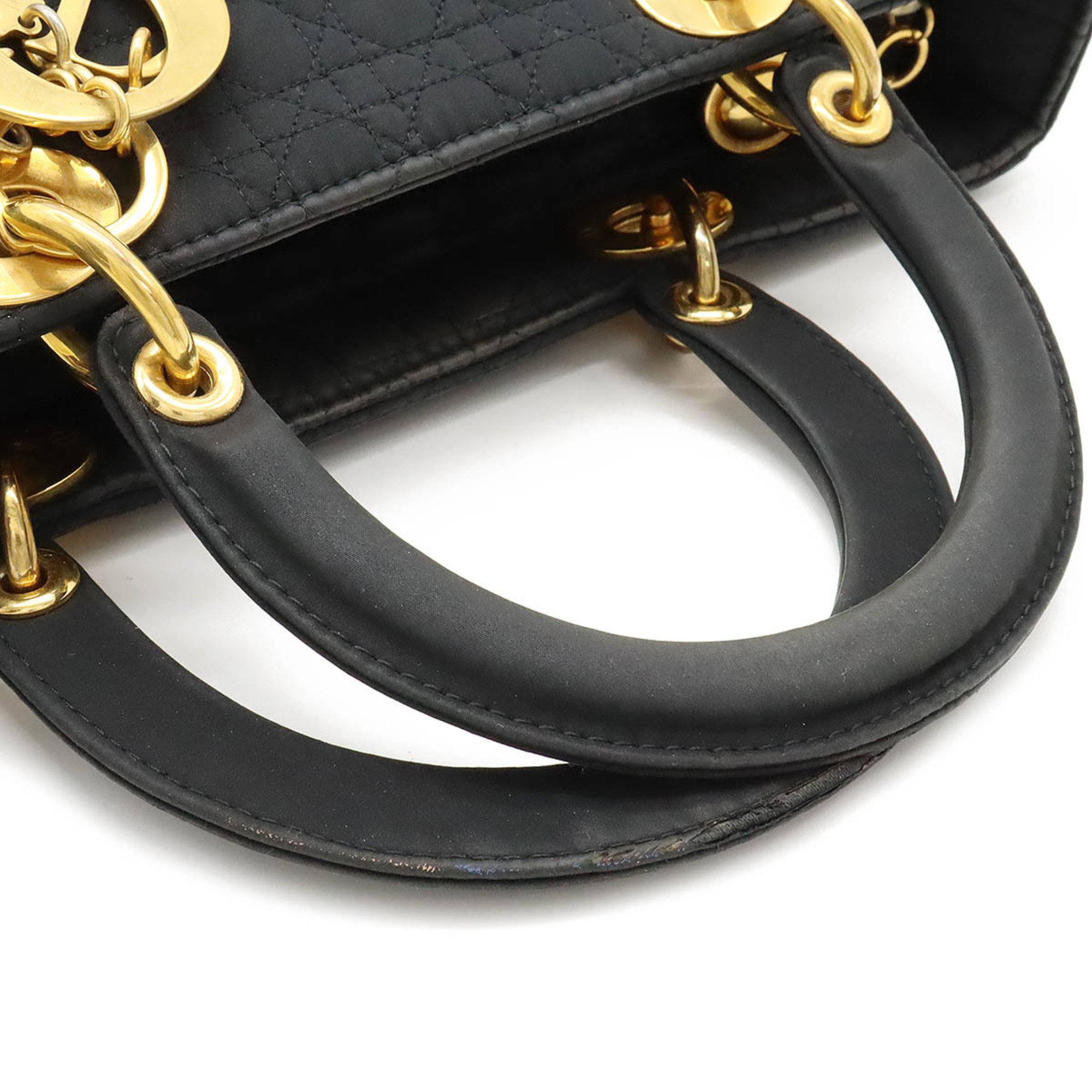 Christian Dior Lady Cannage handbag in nylon and leather black