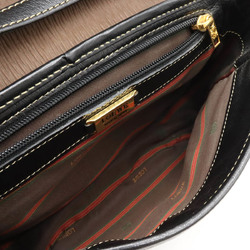 LOEWE Velazquez Twist Handbag Shoulder Bag Bicolor Leather Nubuck Brown Black