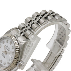 ROLEX Rolex Datejust 10P Diamond White Dial SS K18WG Bezel U-Number New Ladies AT Automatic Watch 69174G