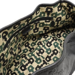 GUCCI Guccissima Tote Bag Shoulder Leather Black 130736