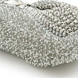 ANTEPRIMA CIOCCA DIAMANTE Wire Bag Clutch Ribbon Motif Jewel Silver Shoulder Out of Stock