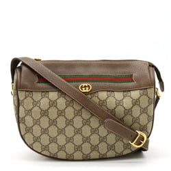 GUCCI Old Gucci GG Plus Sherry Line Shoulder Bag Pochette Beige Brown 001.58.0918