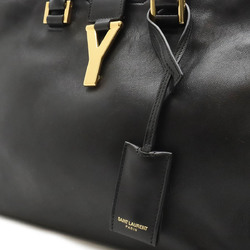 YVES SAINT LAURENT YSL Yves Saint Laurent Y-Line Petit Cabas Shoulder Leather Black 311210