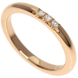 Tiffany Forever Band 3P Diamond Ring, 18K Pink Gold, Women's