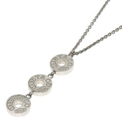 Tiffany Three Drop Circle Necklace Silver Women's