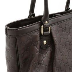GUCCI Guccissima Sukey Tote Bag Shoulder Leather Dark Brown 296835