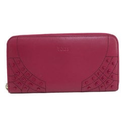 Tod's round long wallet leather ladies