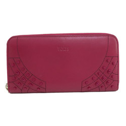 Tod's round long wallet leather ladies
