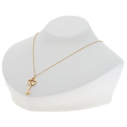 Tiffany Atlas Key 4P Diamond Necklace K18 Pink Gold Women's