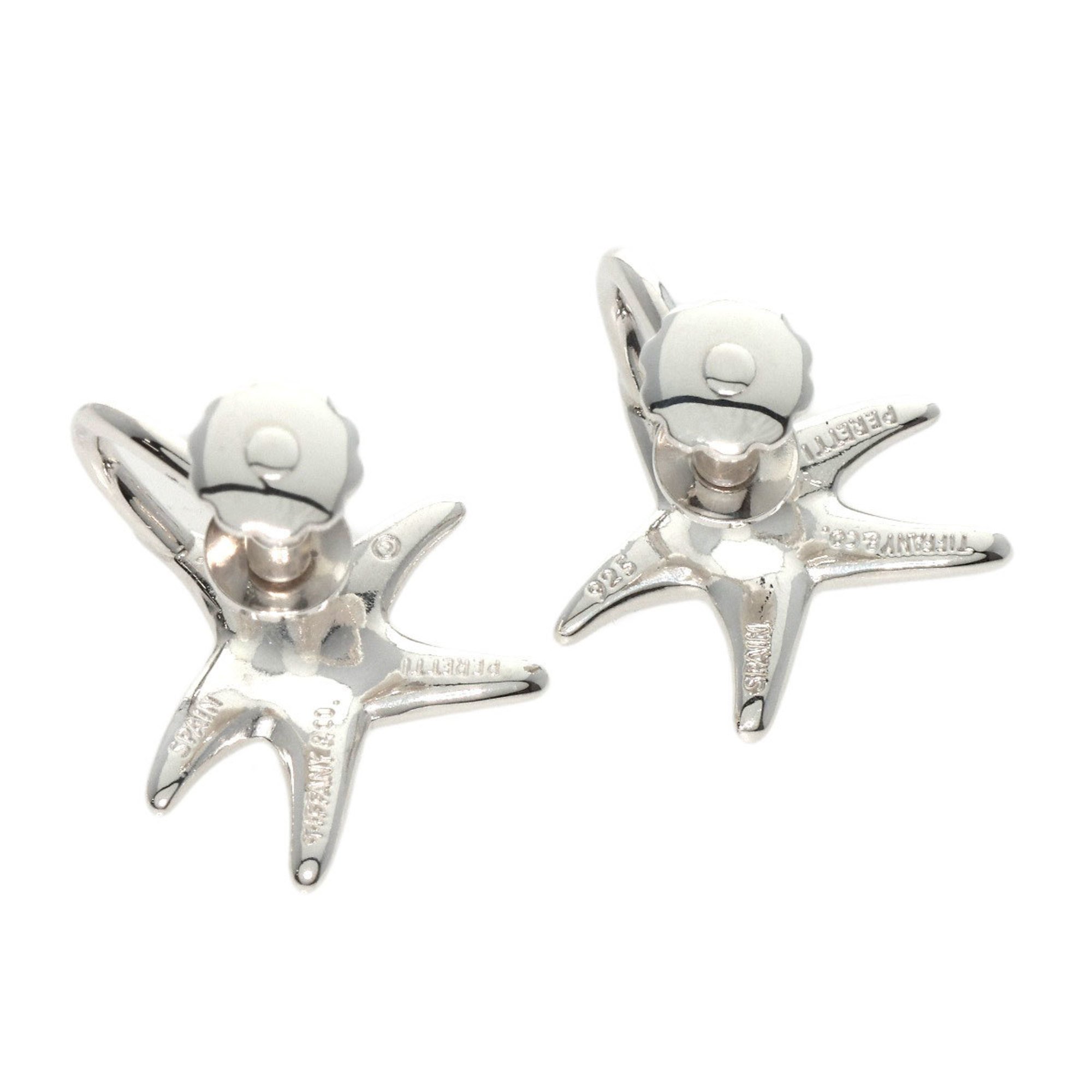 Tiffany Starfish Earrings Silver Women's