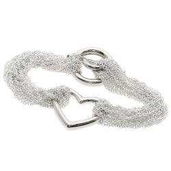 Tiffany Heart Toggle Chain Bracelet Silver Women's